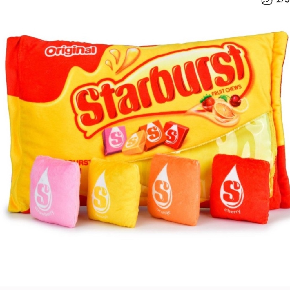 Starburst candy pillow with little candy pillows inside plush stuffed  candy toy